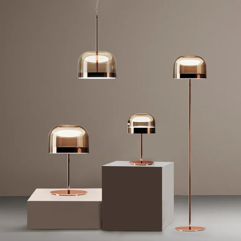 Italian Designer LED Decorative Bedside Lamp, Living Room Glass Floor Lamp