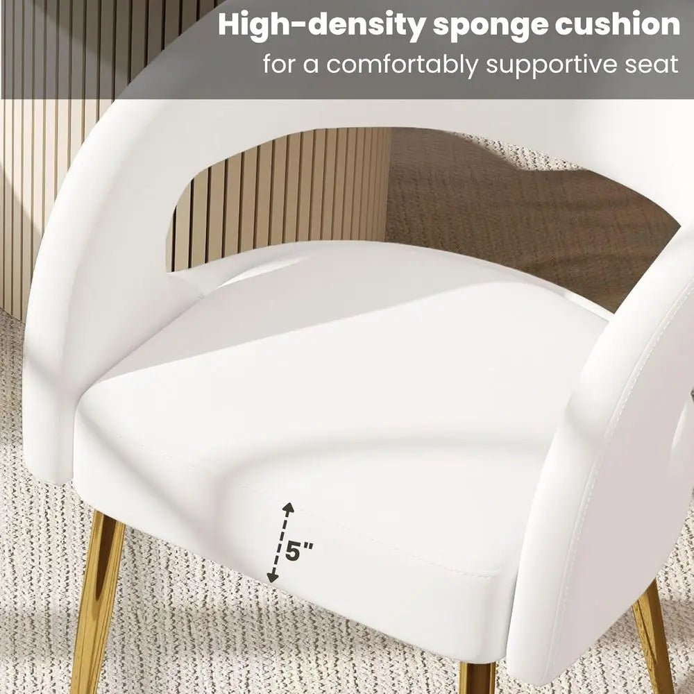 Velvet Upholstered Dining Chairs Set of 2