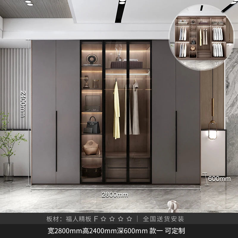 Double wardrobe glass Armoire