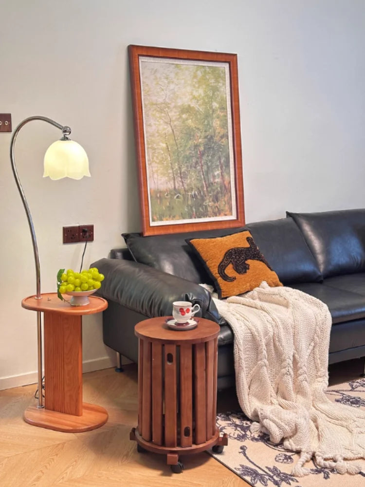 Ancient Style Standing Floor Lamp  with Table