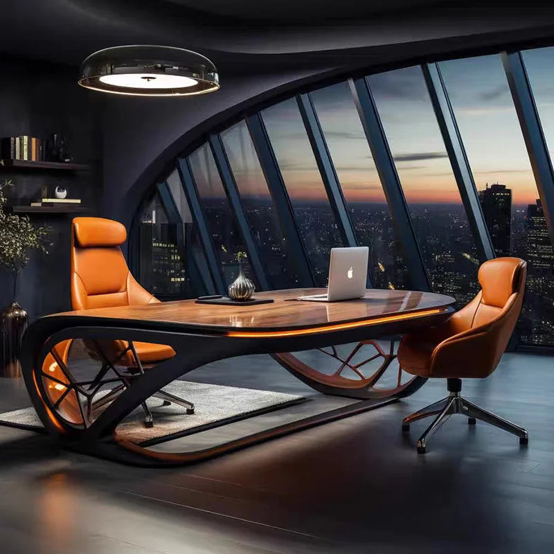 Brown All Wood Executive Designer Office Desk