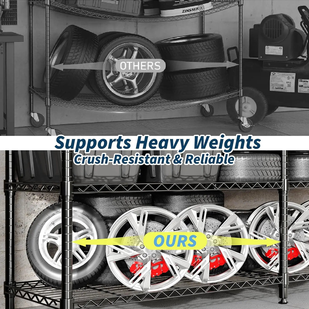 Metal Storage Shelves Heavy Duty Wire Shelving Adjustable Rack Shelf