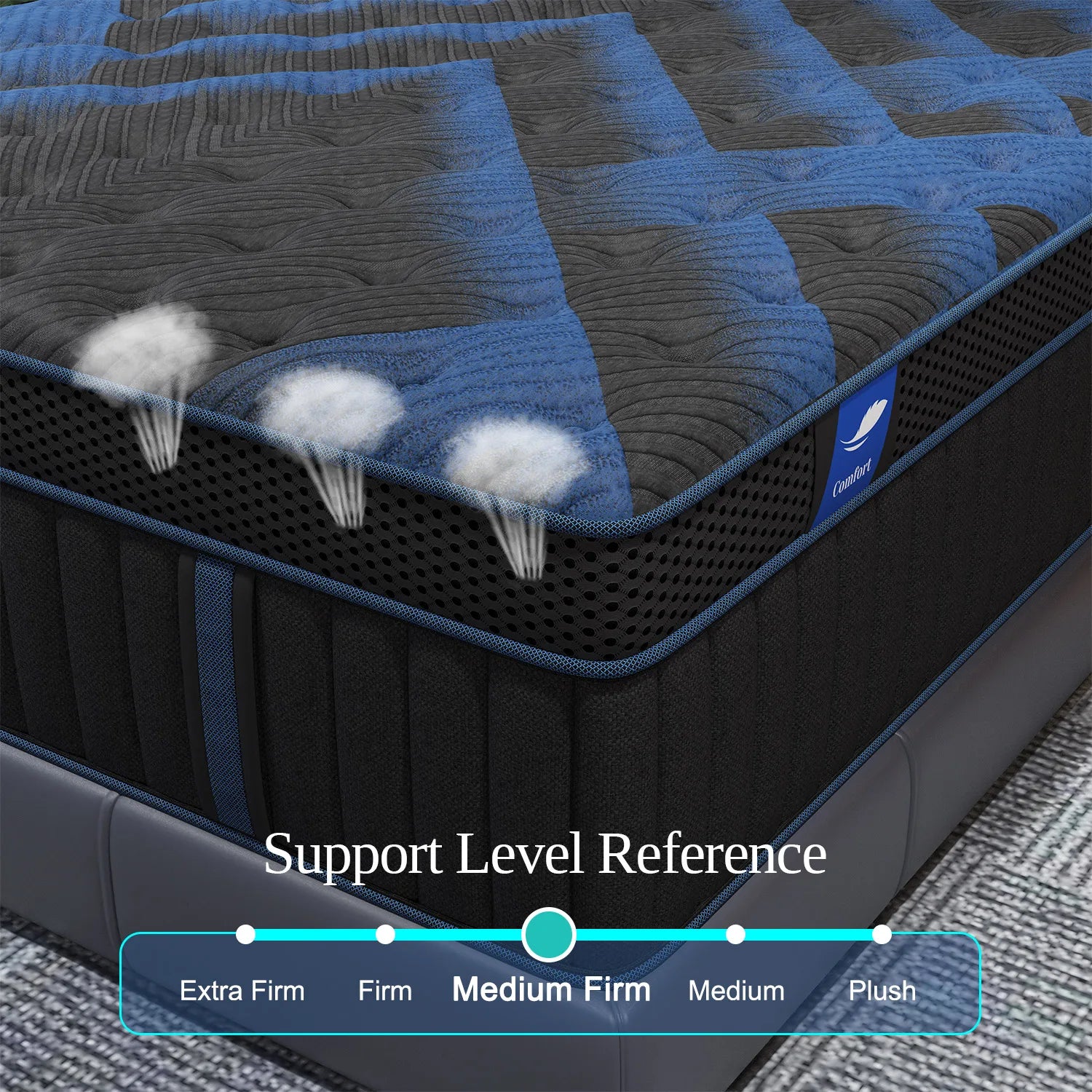 12"Gel Memory Foam Hybrid Pocket Spring Mattress T