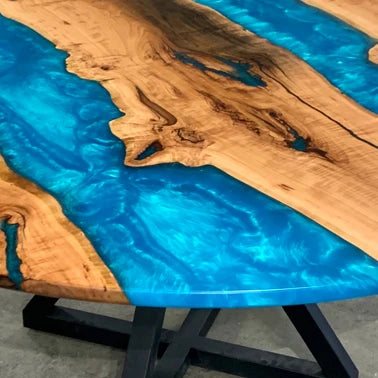 Live Edge Epoxy Resin Dining Tables Solid Walnut Wood Slab