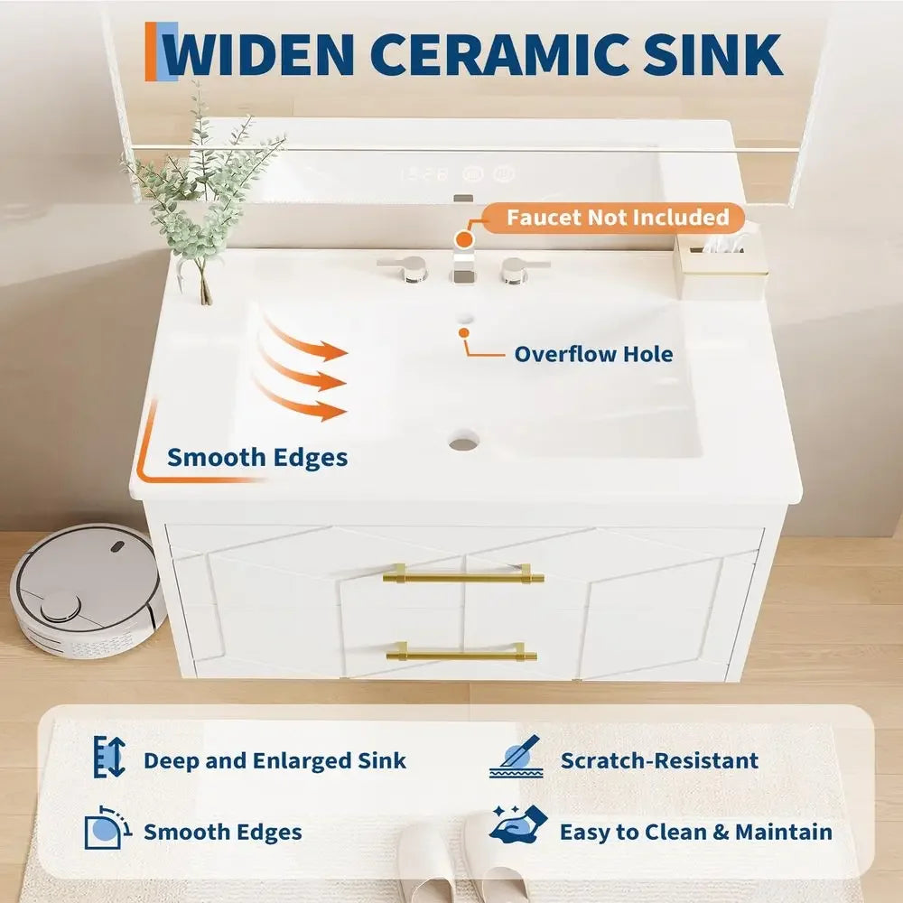 Floating Bathroom Vanity with Sink