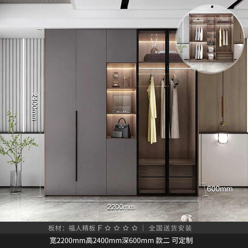 Double wardrobe glass Armoire