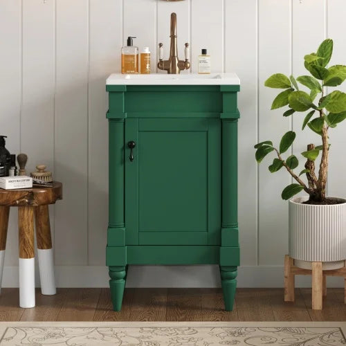18-Inch Modern Bathroom Vanity with Sink