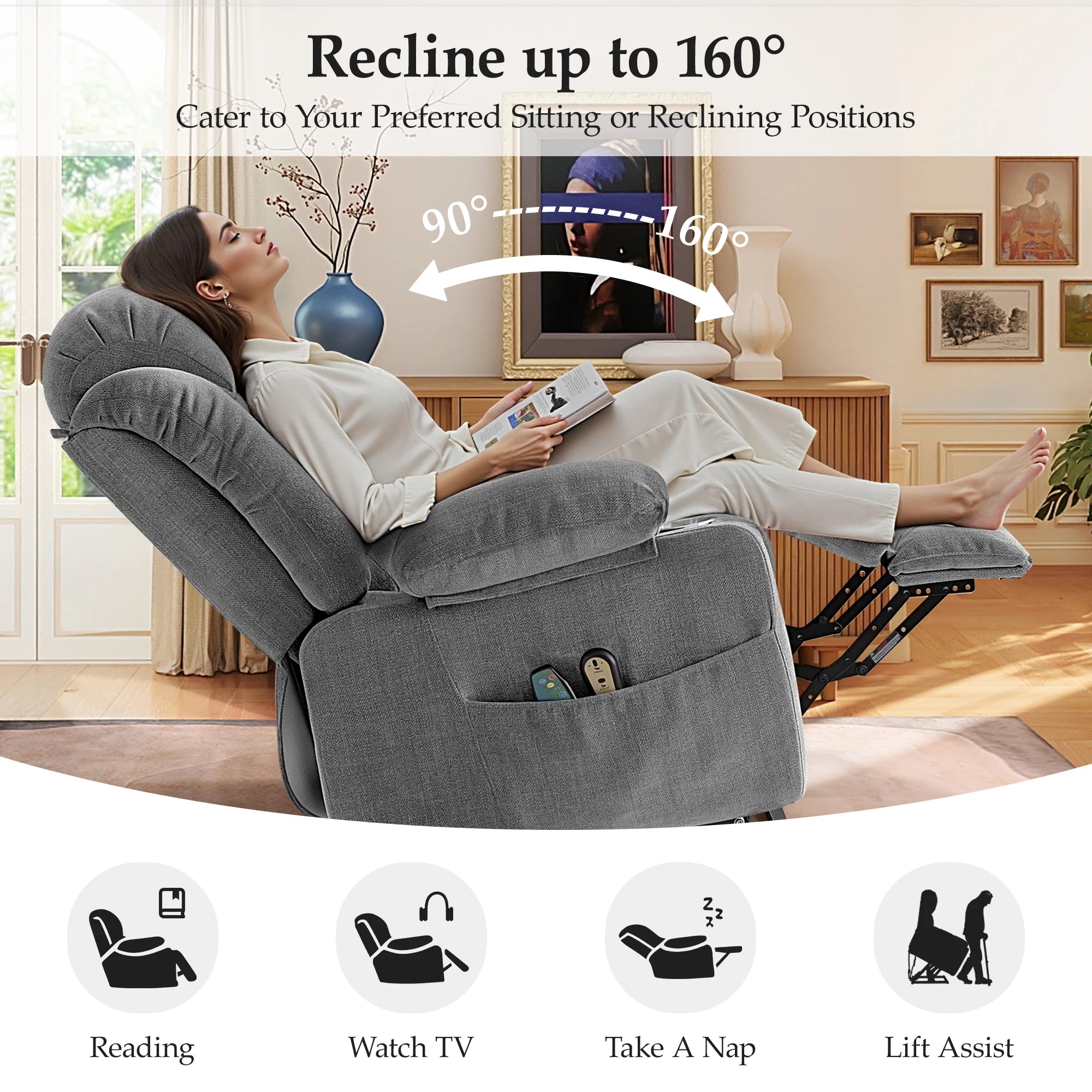 Power Lift Recliner Chair for Elderly