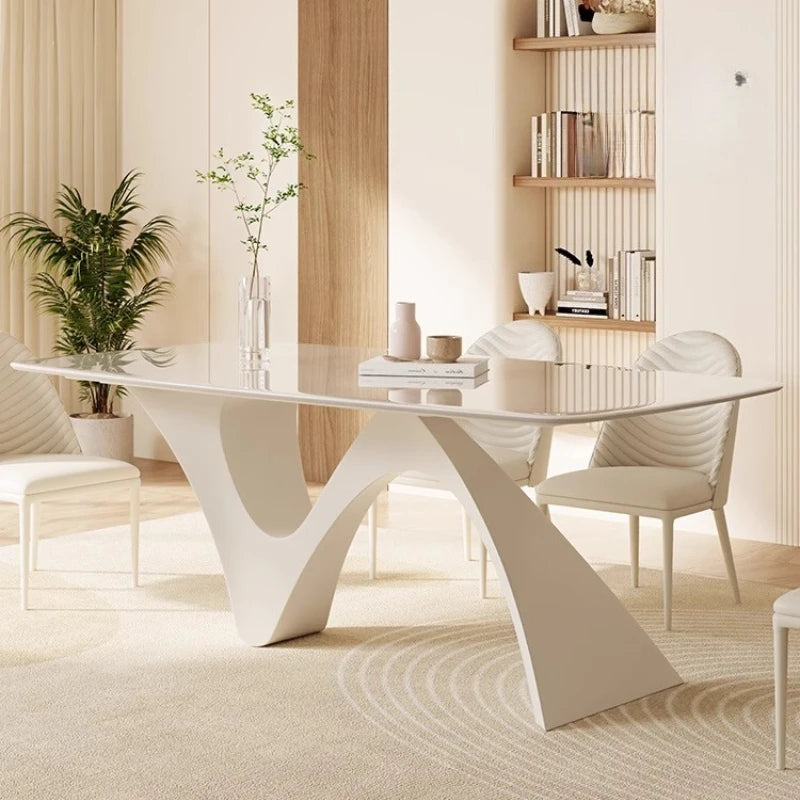 Nordic Waterproof Dining Table Oval Living Coffee Hospitality Dining Table Folding Kitchen Mesa De Comedor Home Furniture