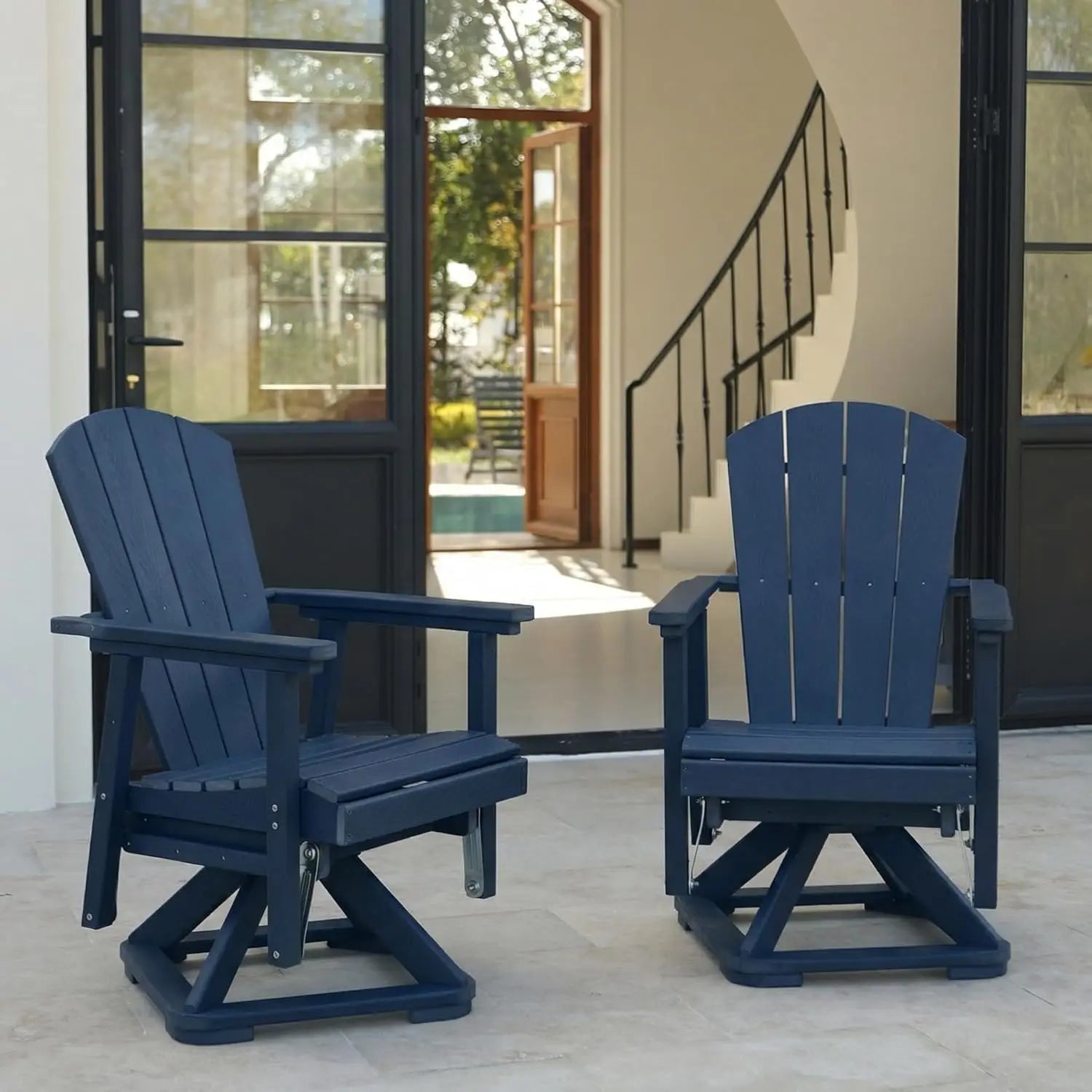 Swivel Adirondack Outdoor Chair Weather Resistant