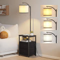 Floor Lamp with Table & 2 Drawers,