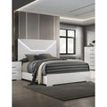 White Color Eastern King Size Bed with LED Headboard