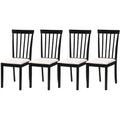 Upholstered Black Dining Chairs Set of 4
