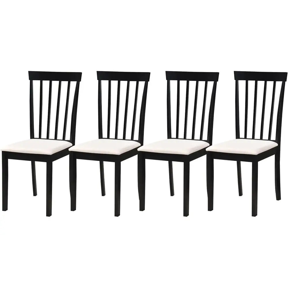 Upholstered Black Dining Chairs Set of 4
