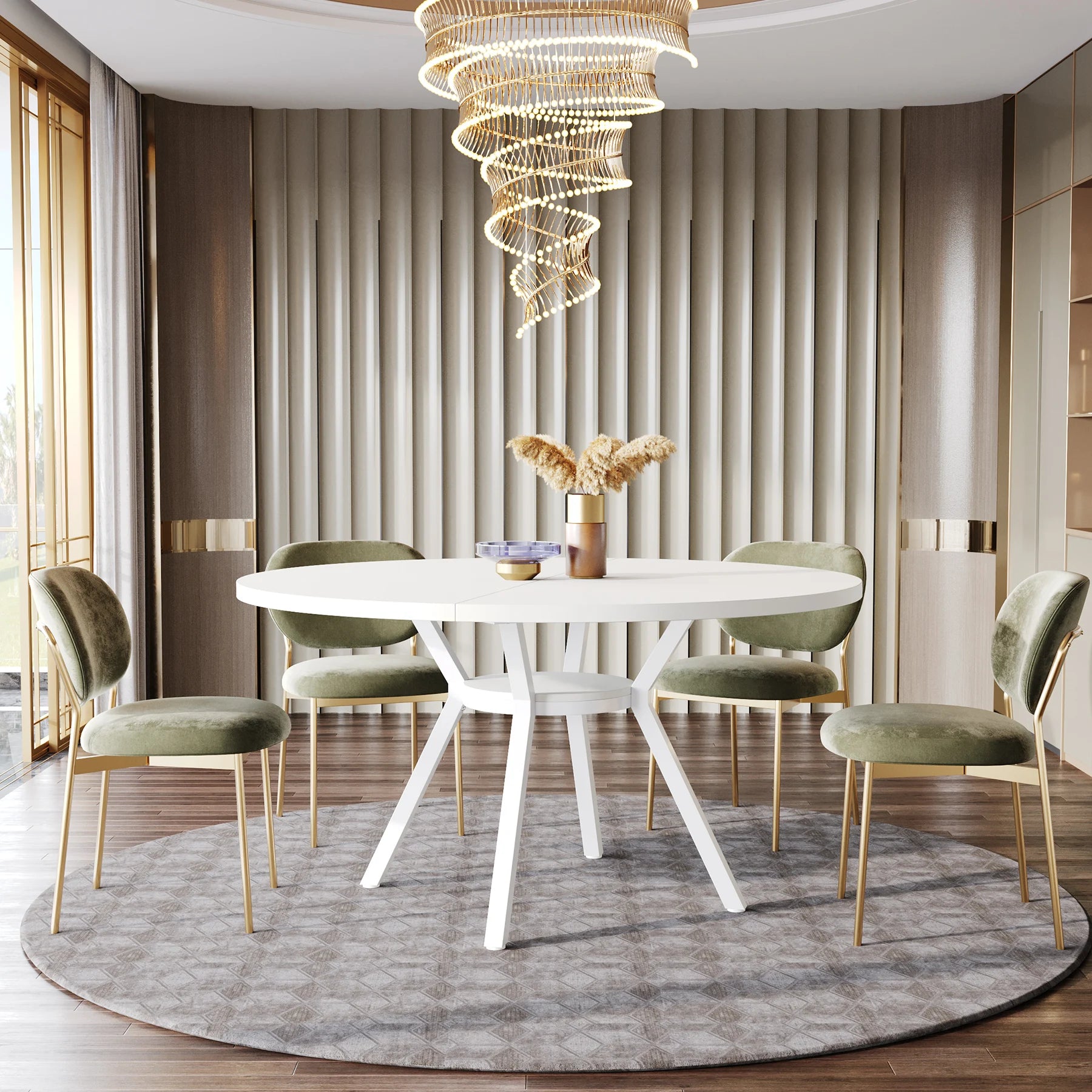 Round Dining Table for 4-6 People