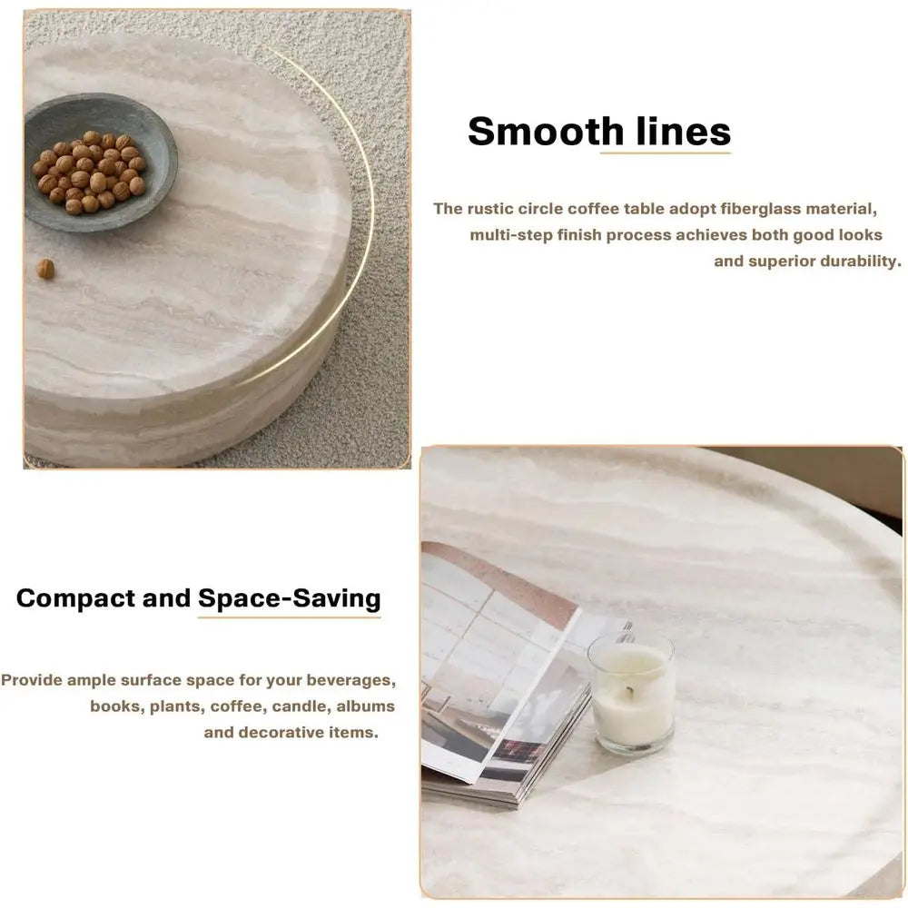 Round Marble Coffee Table,