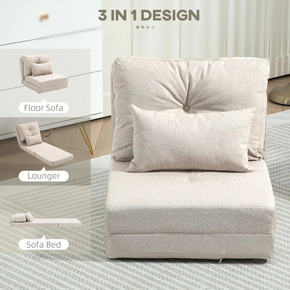 Convertible Sleeper Chair with Adjustable Backrest