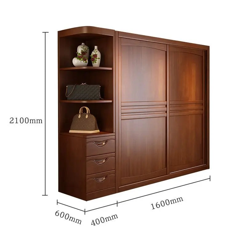Wardrobe Solid wood sliding door