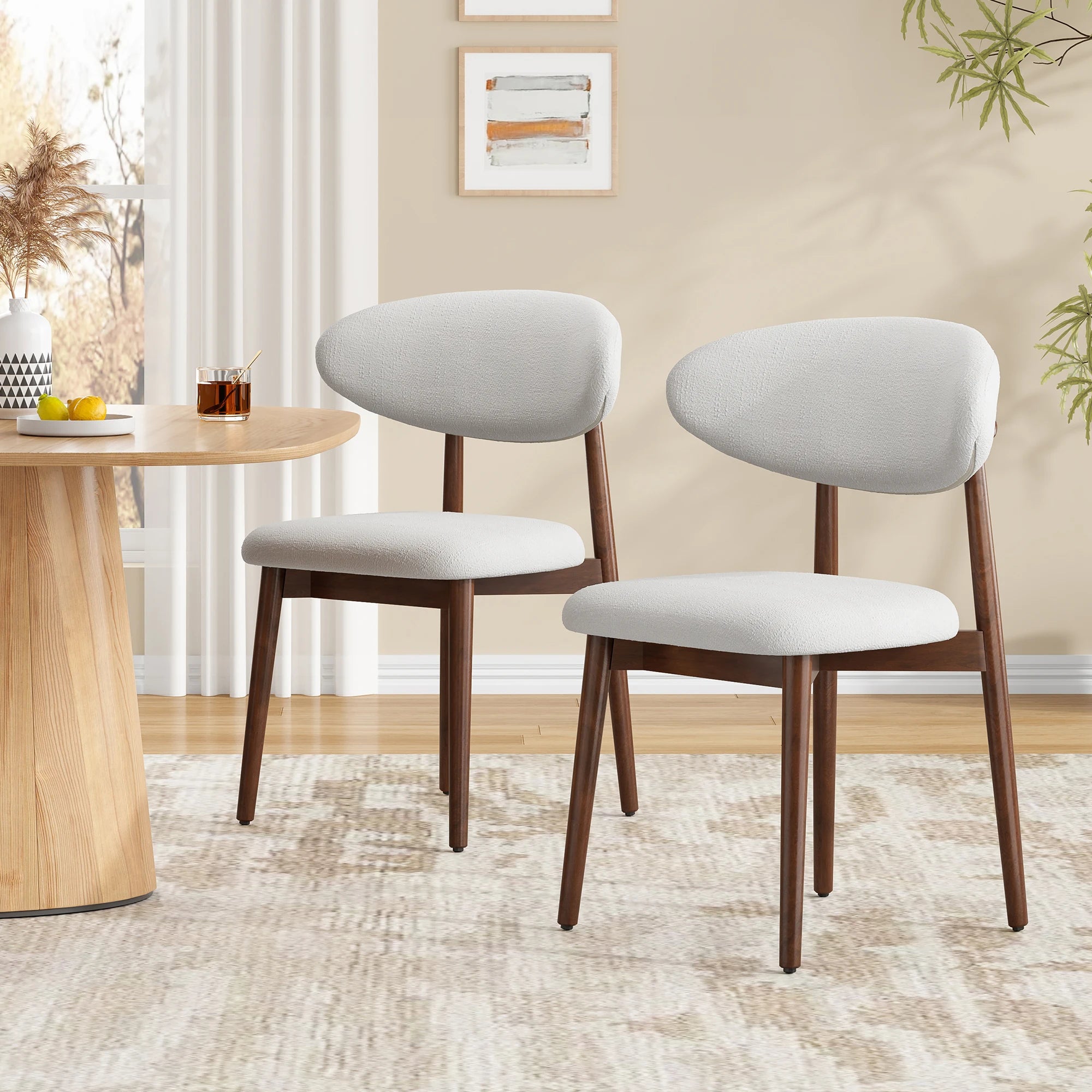 Farini Solid Wood Dining Chairs Set of 2