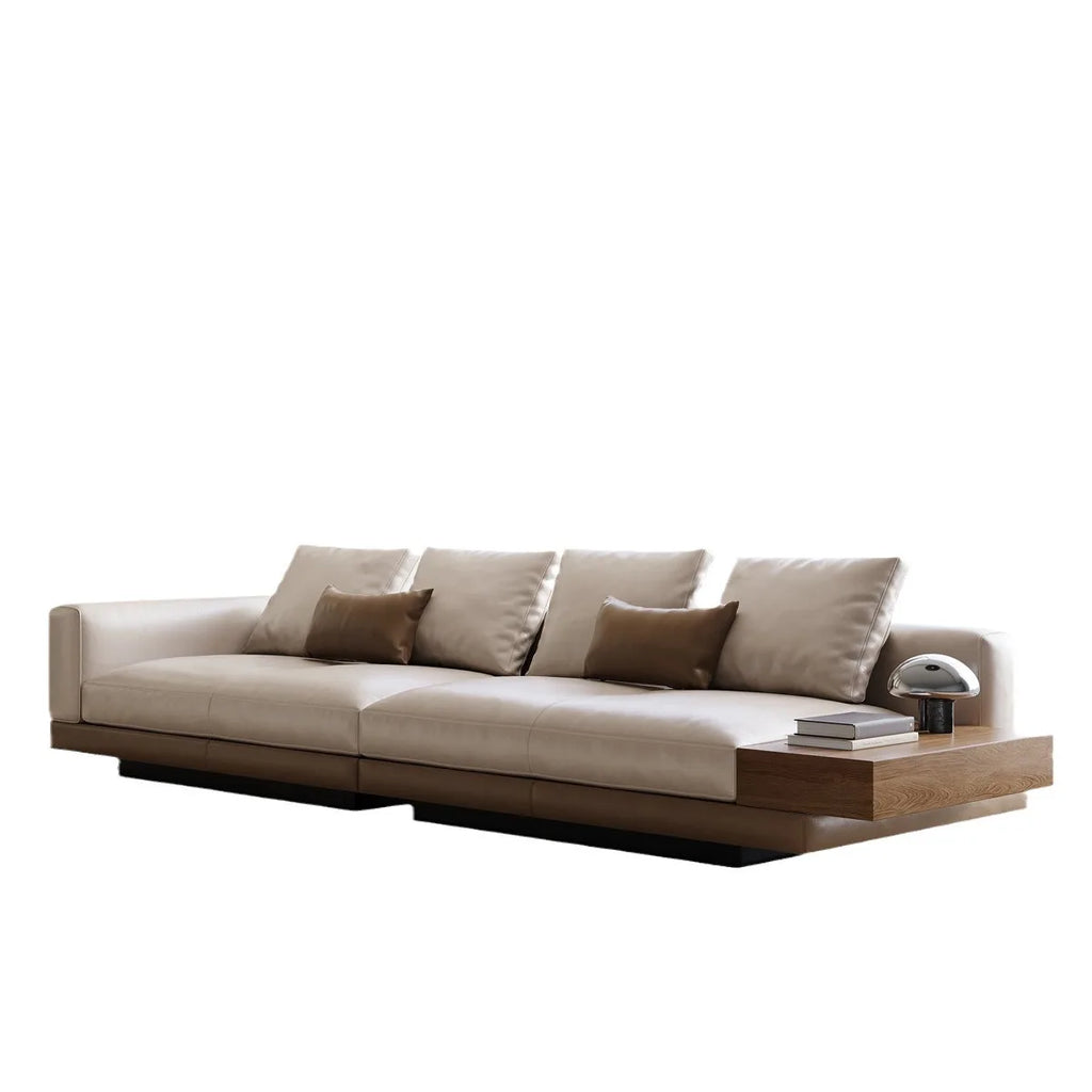 Connelly Leather Italian Minimalist Sofa