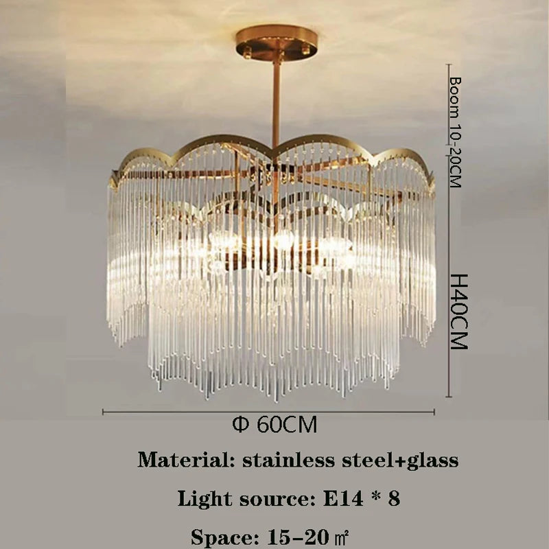 Modern Luxury Crystal Glass LED Chandelier