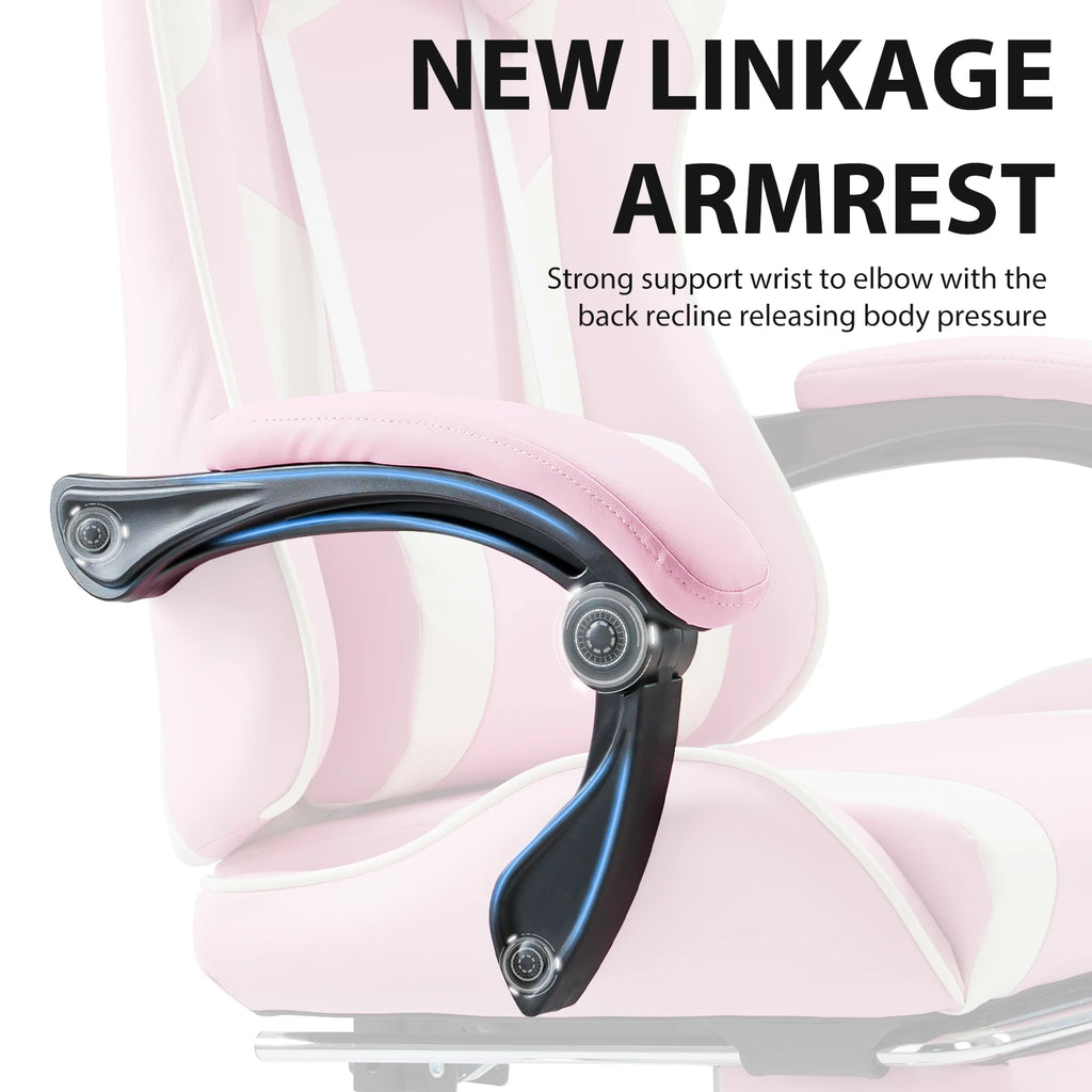 Ergonomic Office Gaming Chair with Footrest and Lumbar Support