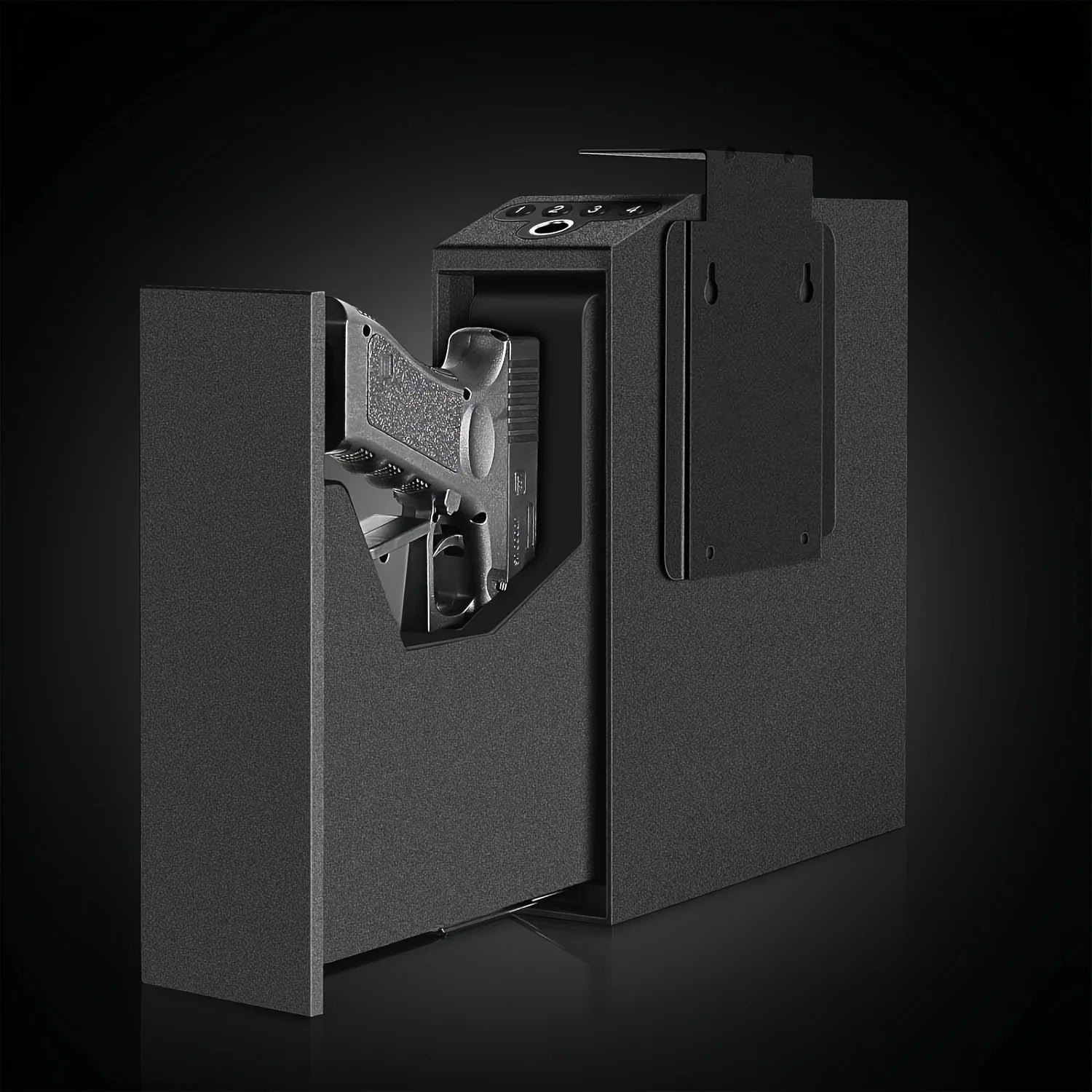 Biometric Slider Handgun Gun Safe for Nightstand, Desk, Bed Side, Truck