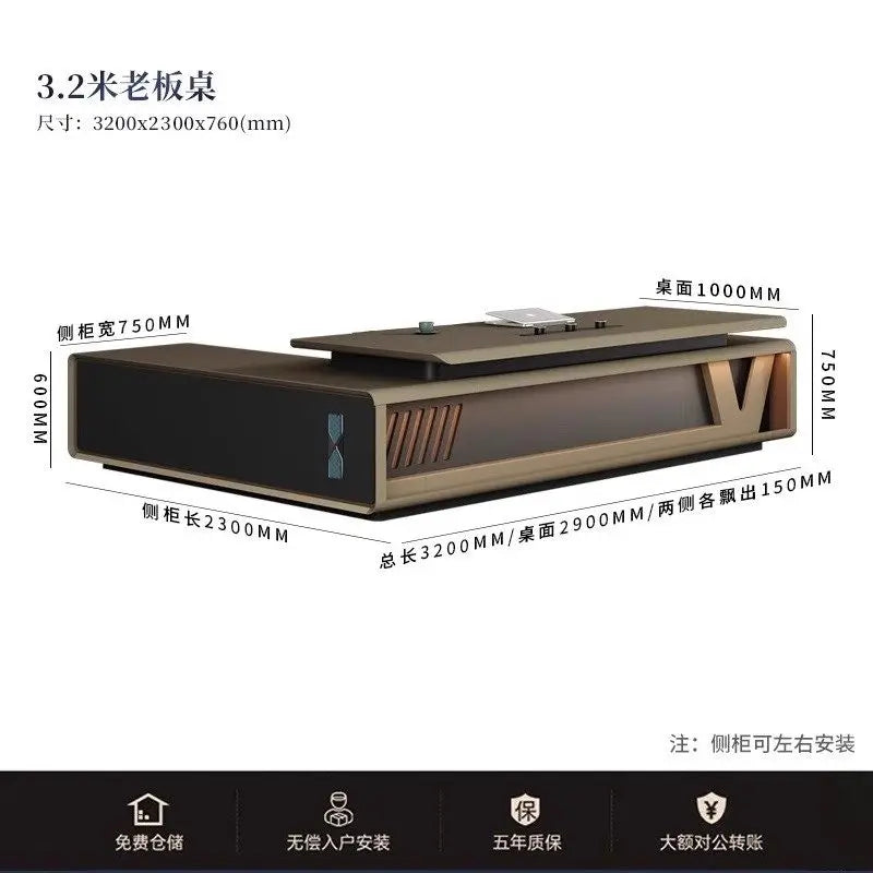 High end luxury design office desk