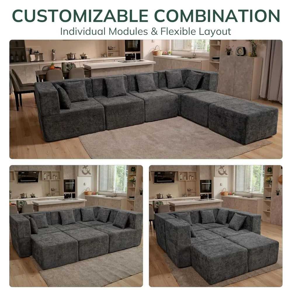 Modular Sectional Cloud Couch for Living Room