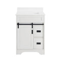 24" Bathroom Vanity with Farmhouse Undermount Bathroom Sink with Sliding Barn Doors
