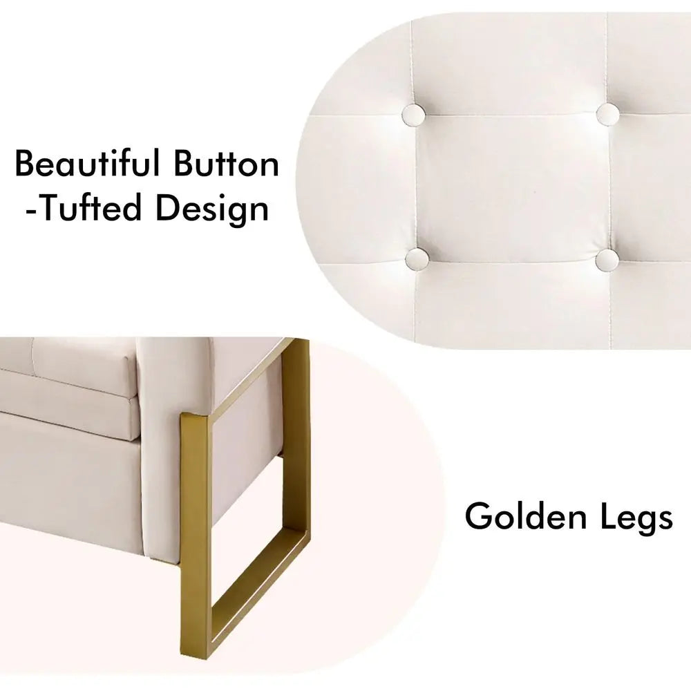 Storage Bench for Bedroom, King Size End of Bed Bench
