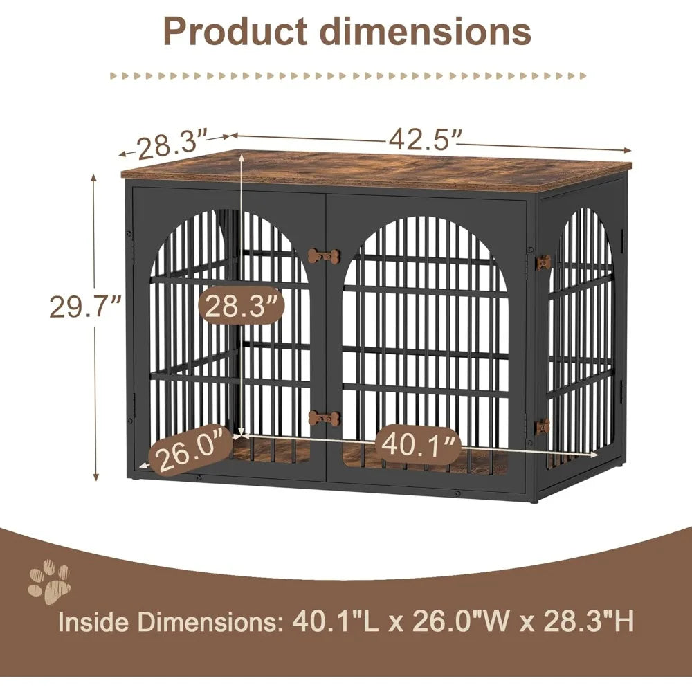 Heavy Duty Dog Crate Furniture for Large and Medium Dogs