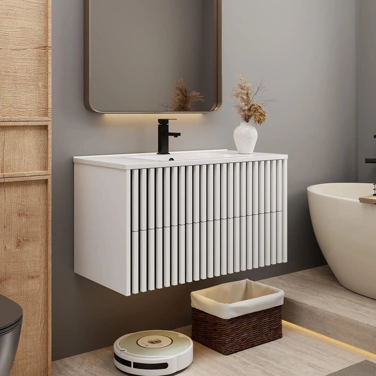 36" Floating Bathroom Vanity with Sink Combo,