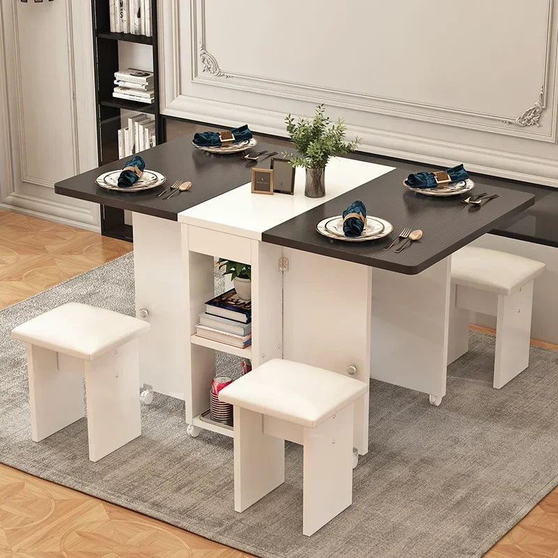 Italian Folding Dining Table 4 Stools