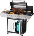 4-Burner Gas BBQ Grill with Side Burner