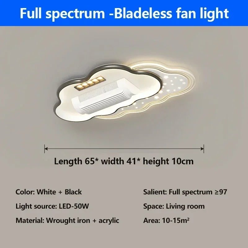 Modern Bladeless Ceiling Fan with Light And Remote