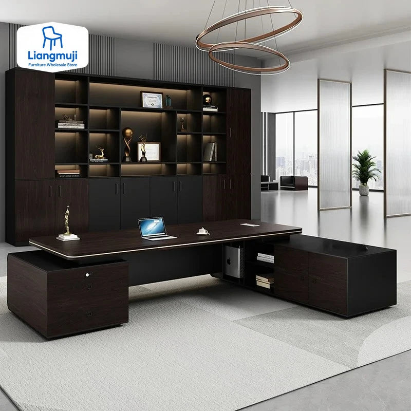 L Shape Executive Desk Designer Drawers