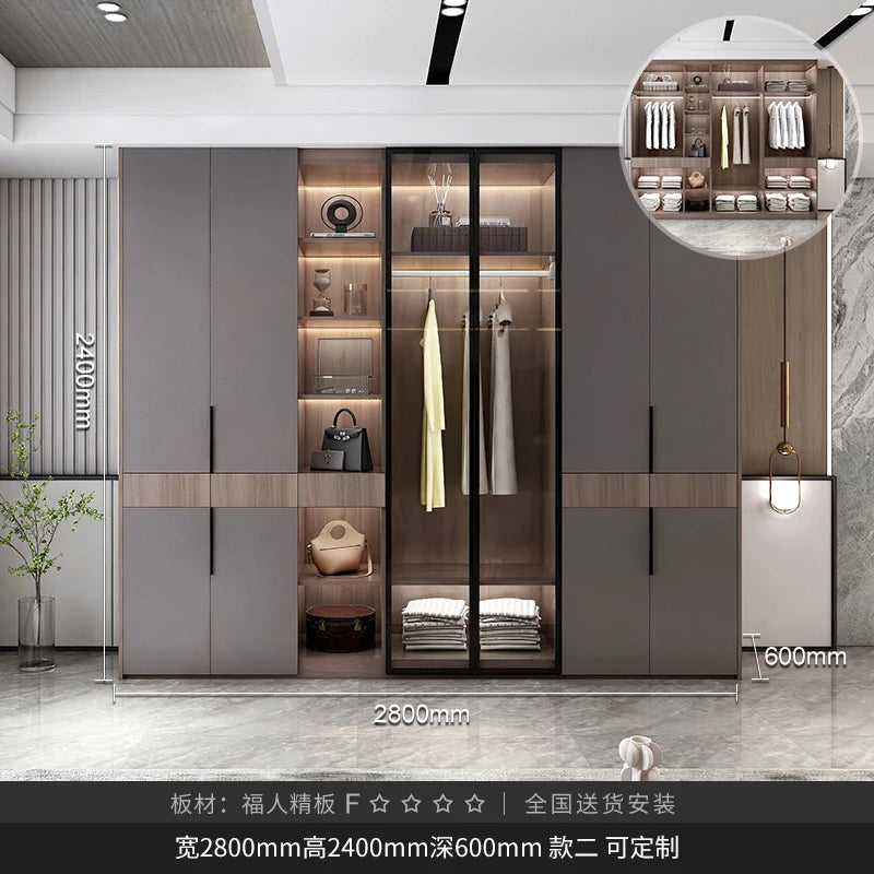 Double wardrobe glass Armoire