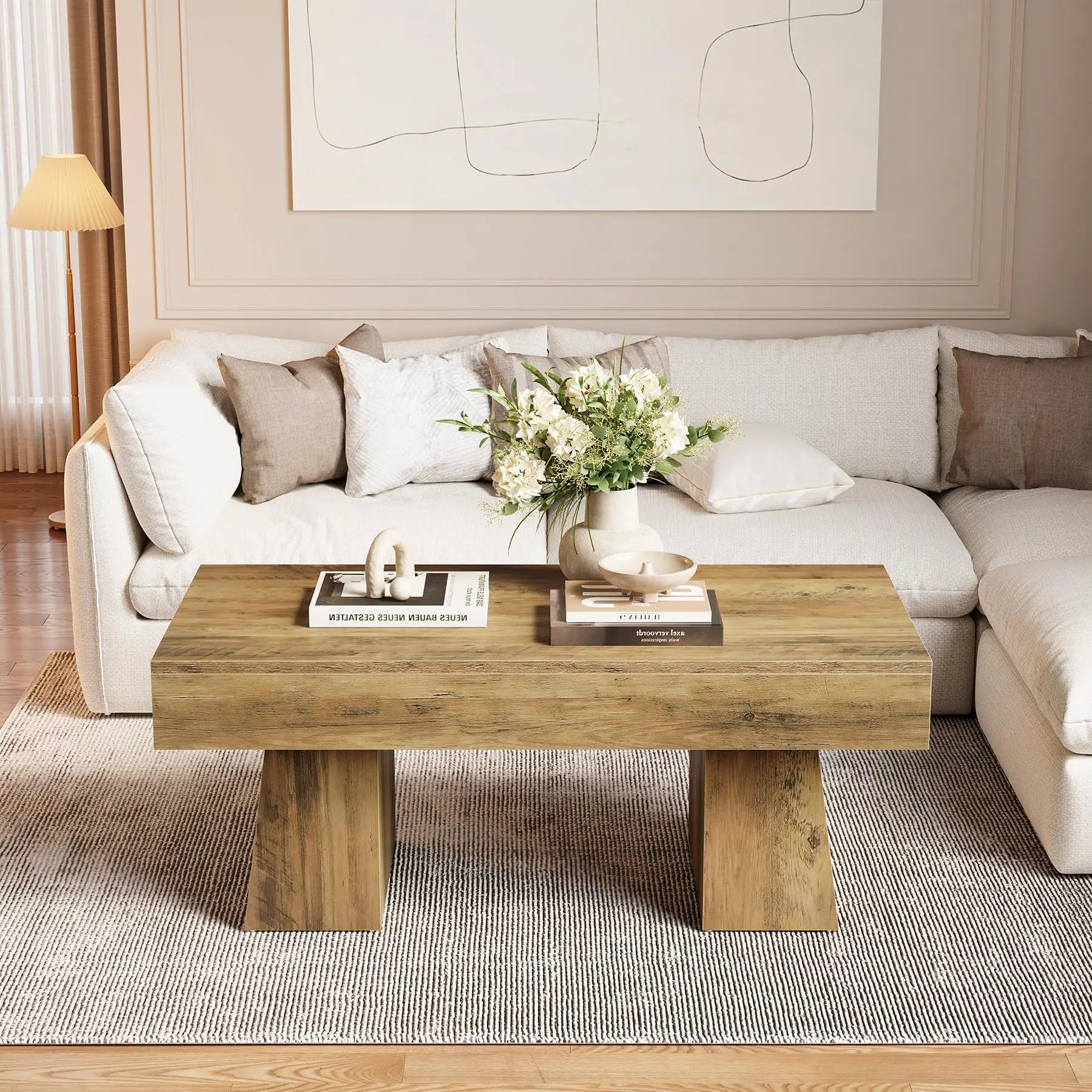 Wooden Rectangular Coffee Table