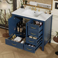 36" Blue Bathroom Vanity with Sink