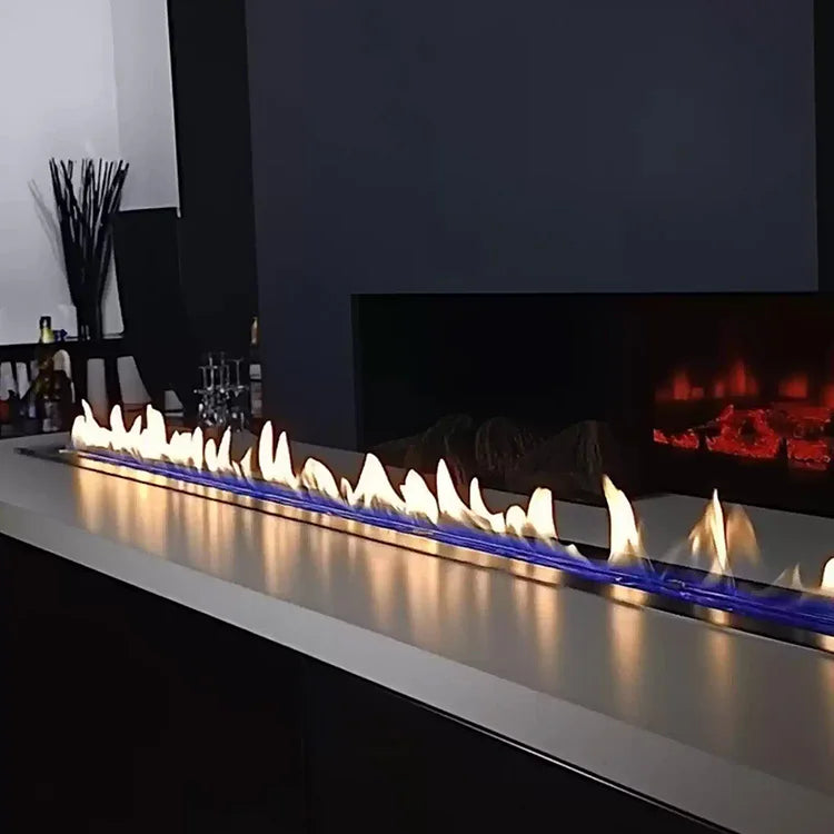 Smokeless Modern Luxury Bio Ethanol Fireplace with Tempered Glass