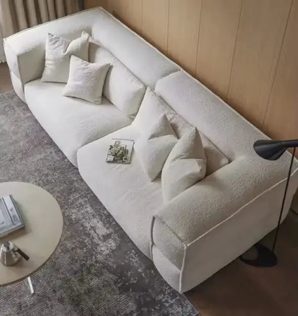 Modern Sofa Set With Comfort Cushions And Composite Fabric