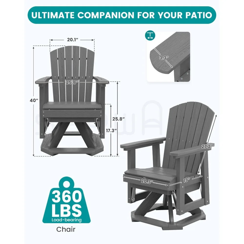 Adirondack Swivel Glider Chair
