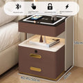 Smart bedside table with sensor light fingerprint lock Bluetooth speaker USB interface