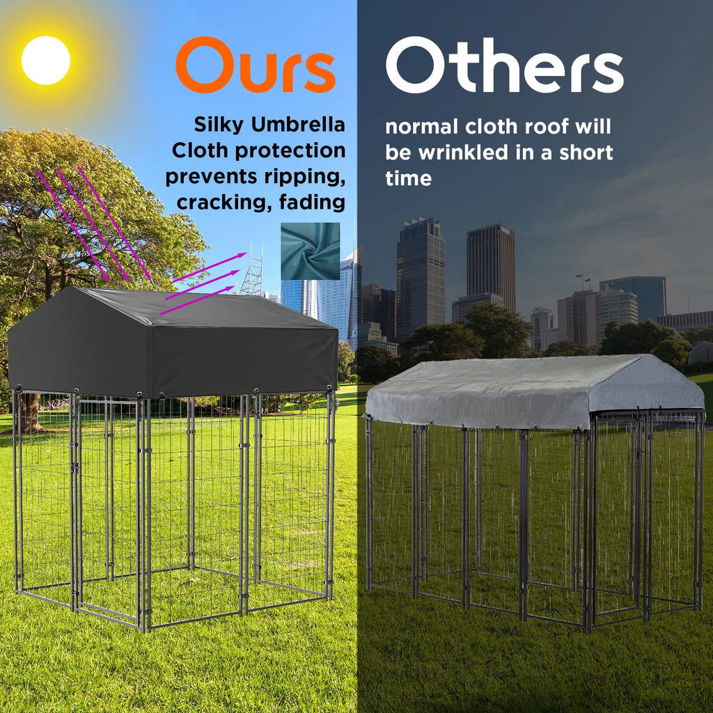Oversized Large Dog Kennel Outdoor with Anti-UV Waterproof Cover