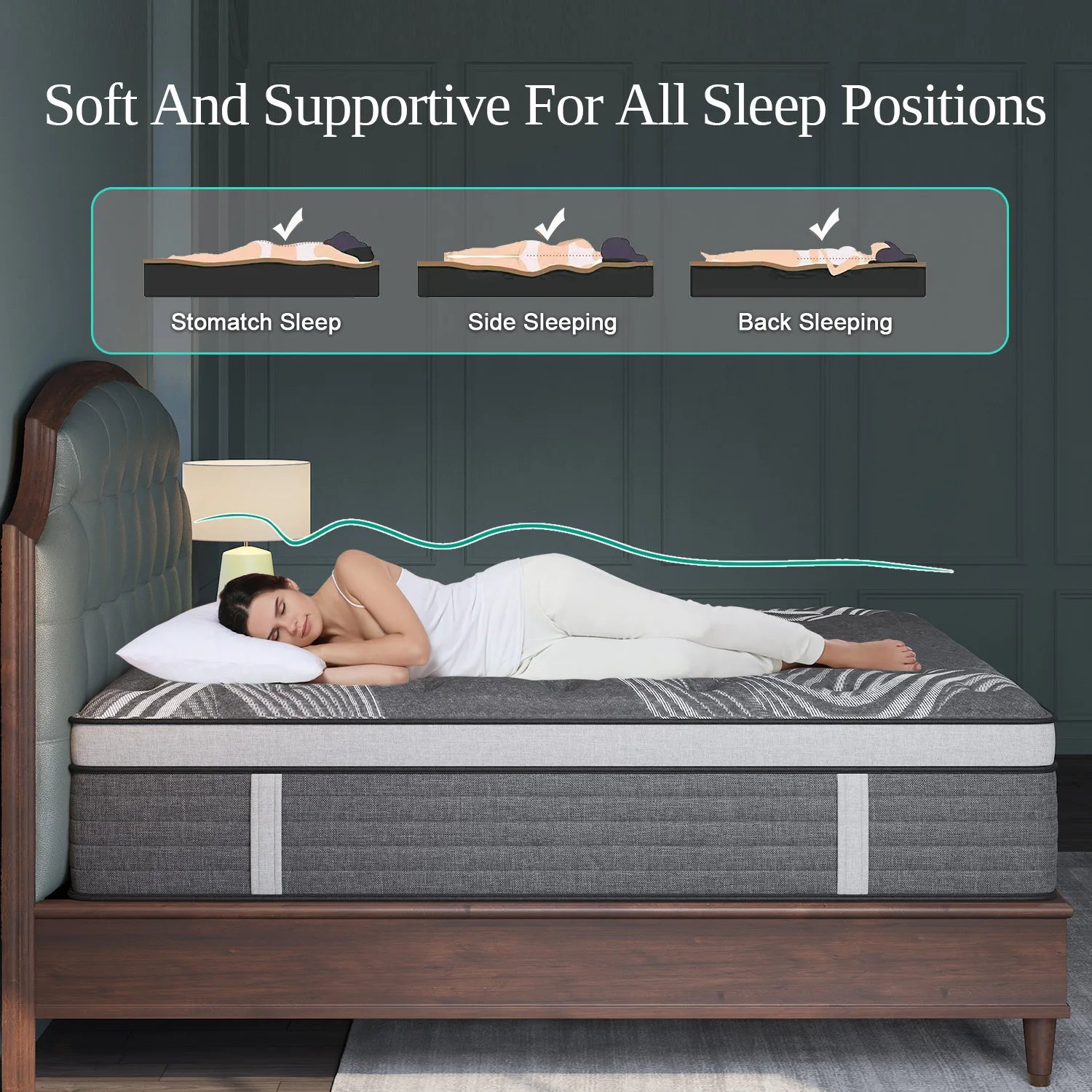 12"14" Gel Memory Foam Hybrid Pocket Spring Mattress