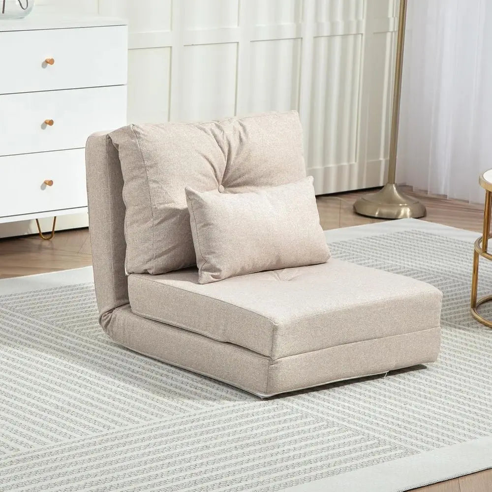 Convertible Sleeper Chair with Adjustable Backrest