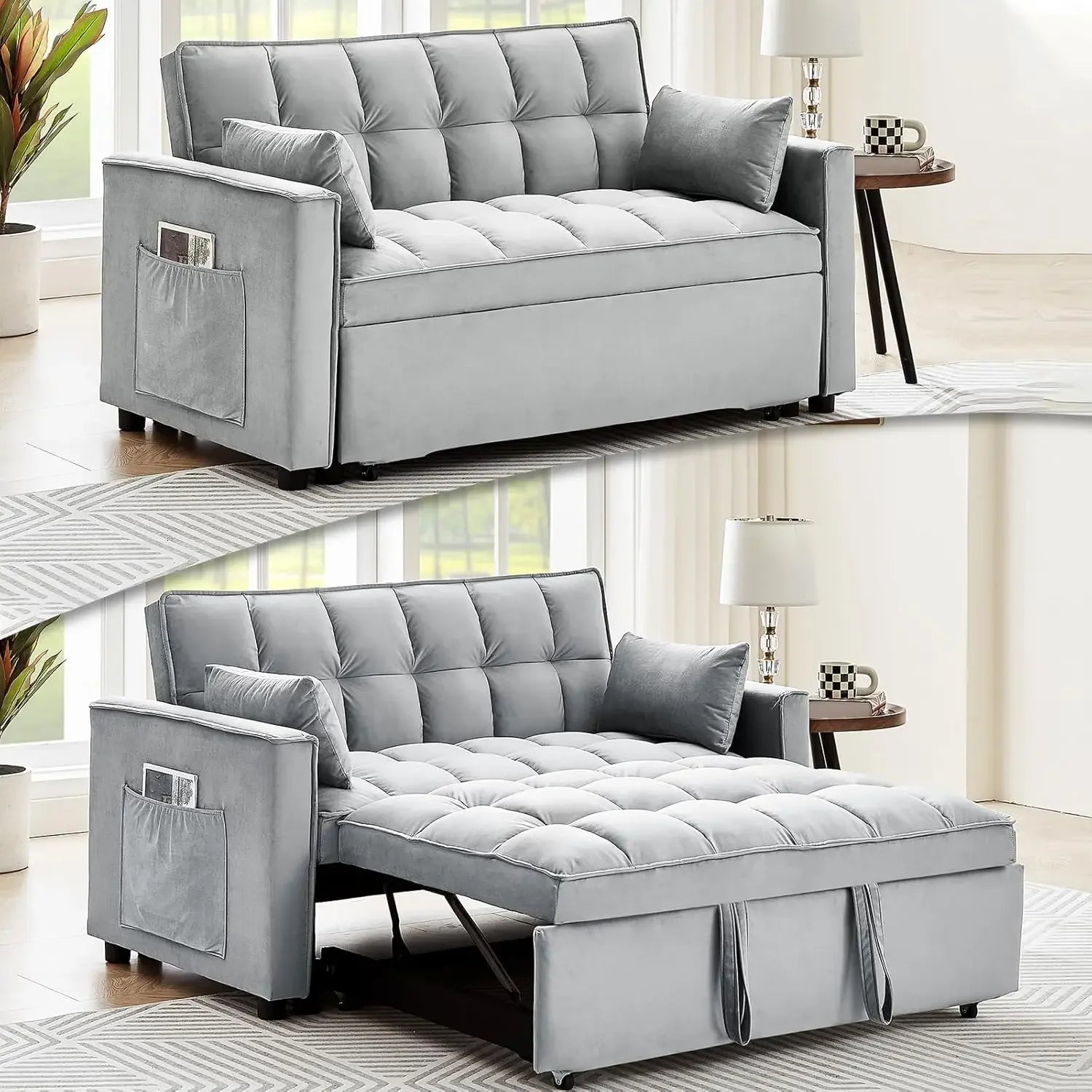3 in 1 Convertible Sleeper Sofa Bed