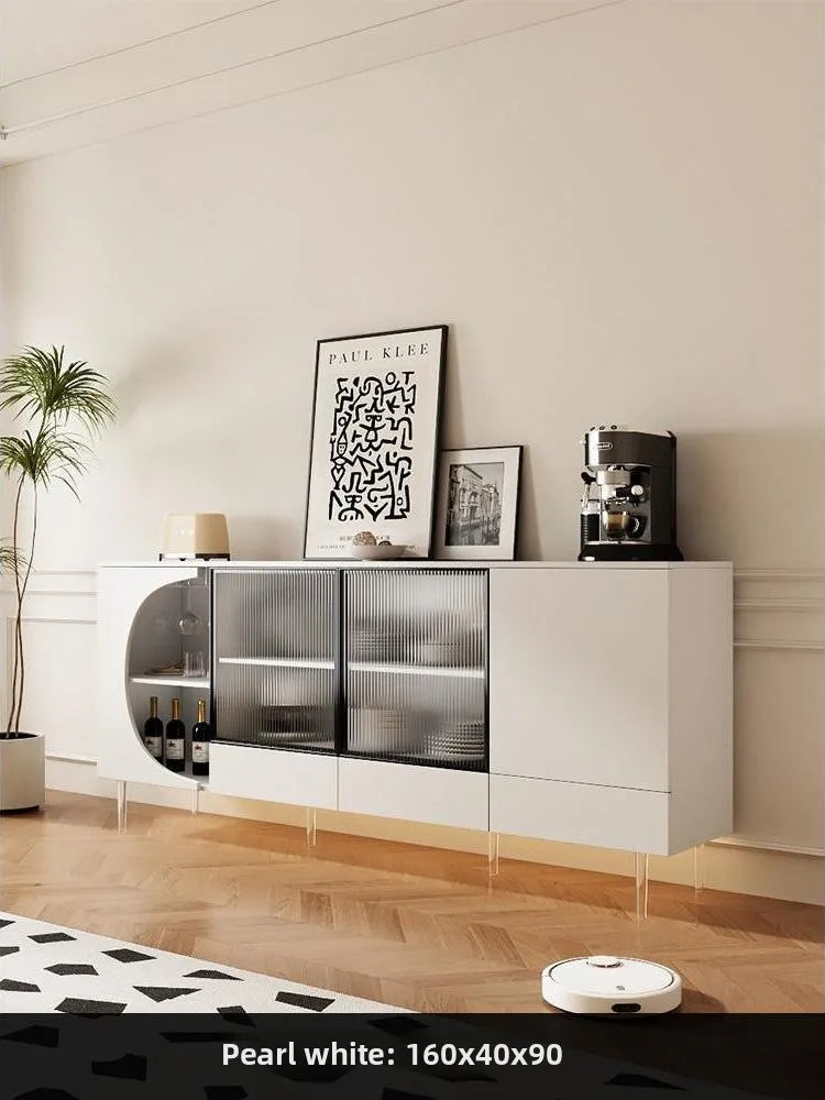 Cream Buffet Wood Island Storage