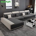 Fabric L-Shape Sofa Set Simple Living Room Furniture